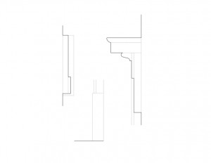 Campbell-Whittlesey house style mix of mouldings for a fireplace.