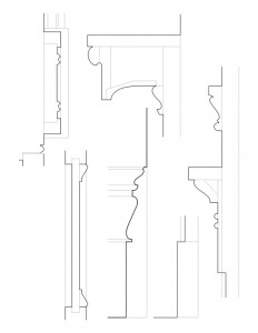 Mixture of hall door mouldings from the campbell-whittlesey house.