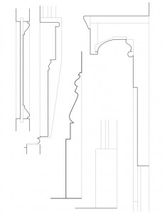 Mixture of south door mouldings from the campbell-whittlesey house.