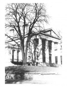 Hervey Ely house features large columns, cornice mouldings, and window mouldings.