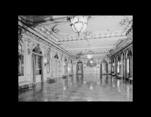 Interior of a french city style building featuring ceiling mouldings, wall mouldings, window mouldings, and interior cornice mouldings.