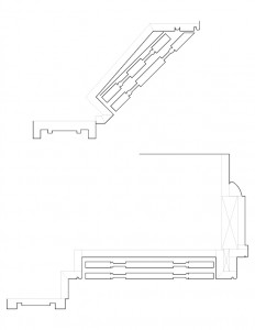 A couple of line art sketches of curtis devin house moulding profiles.