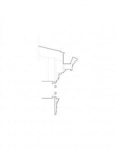 Line art of cutis devin house window moulding profiles.