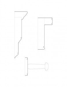 Mix of Freer house moulding profiles.