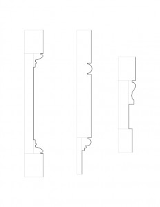 Mix of Hardwick House moulding profiles.