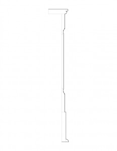 Line art of single Martin House moulding profile.