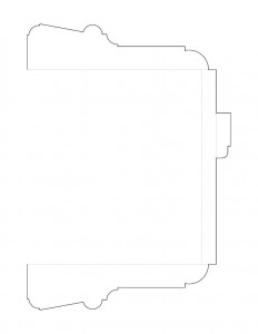 Line art of single Moore Brewster House moulding profile.