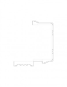 Line art of Skyes house moulding profile