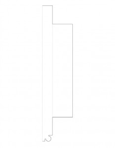 Single line art of Talcott House moulding profile