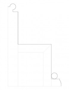 A multitude of line art drawings of Thomas Hurst House moulding profile