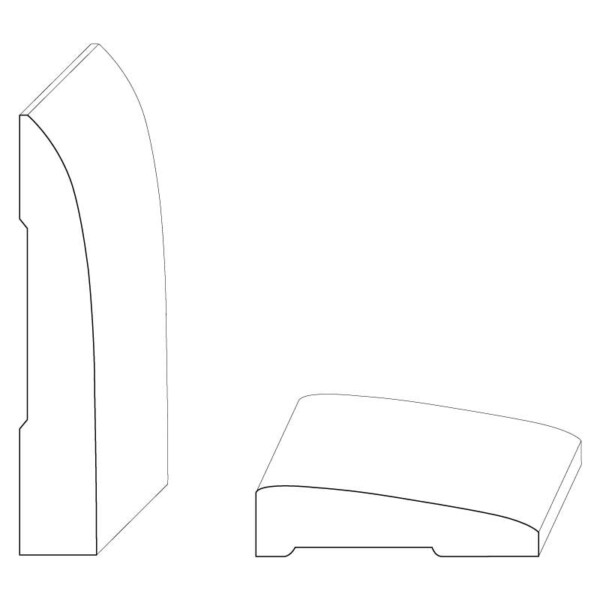 Mix of window, door, and wall mouldings in a Mid-Century Modern style.